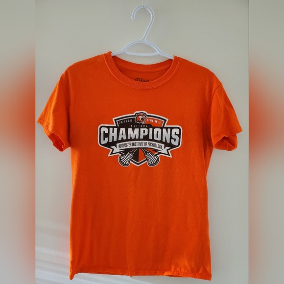 RIT 2021 D3 Men's Lacrosse Champions T-Shirt - Picture 1 of 2